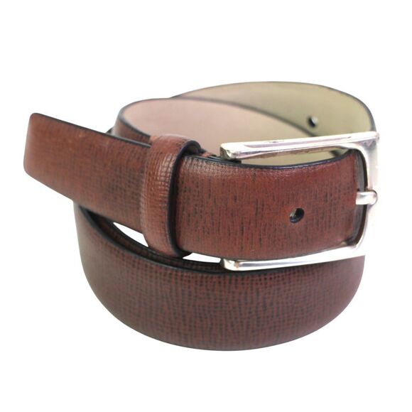 Hickey Freeman BROWN GENUINE LEATHER 1 1/4"Wd DRESS MEN'S BELT Sz 32/80 (45M - Picture 2 of 14